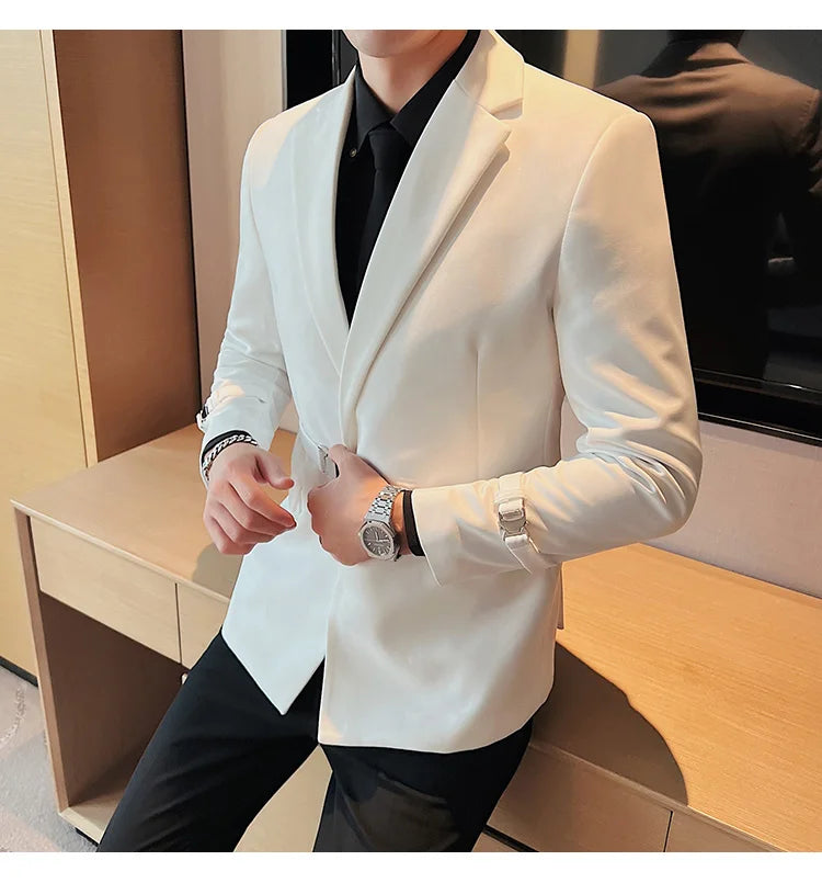 2025 British Style Men Spring High Quality Business Tuxedo/Male Slim Fit Fashion Business Suit Jackets/Man Casual Blazers S-3XL