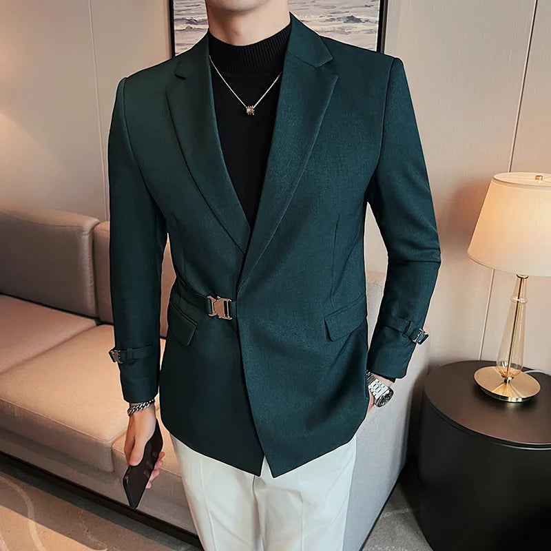 2025 British Style Men Spring High Quality Business Tuxedo/Male Slim Fit Fashion Business Suit Jackets/Man Casual Blazers S-3XL