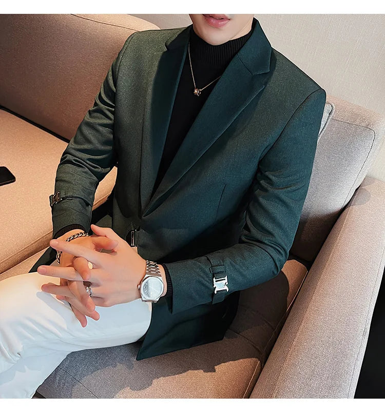 2025 British Style Men Spring High Quality Business Tuxedo/Male Slim Fit Fashion Business Suit Jackets/Man Casual Blazers S-3XL