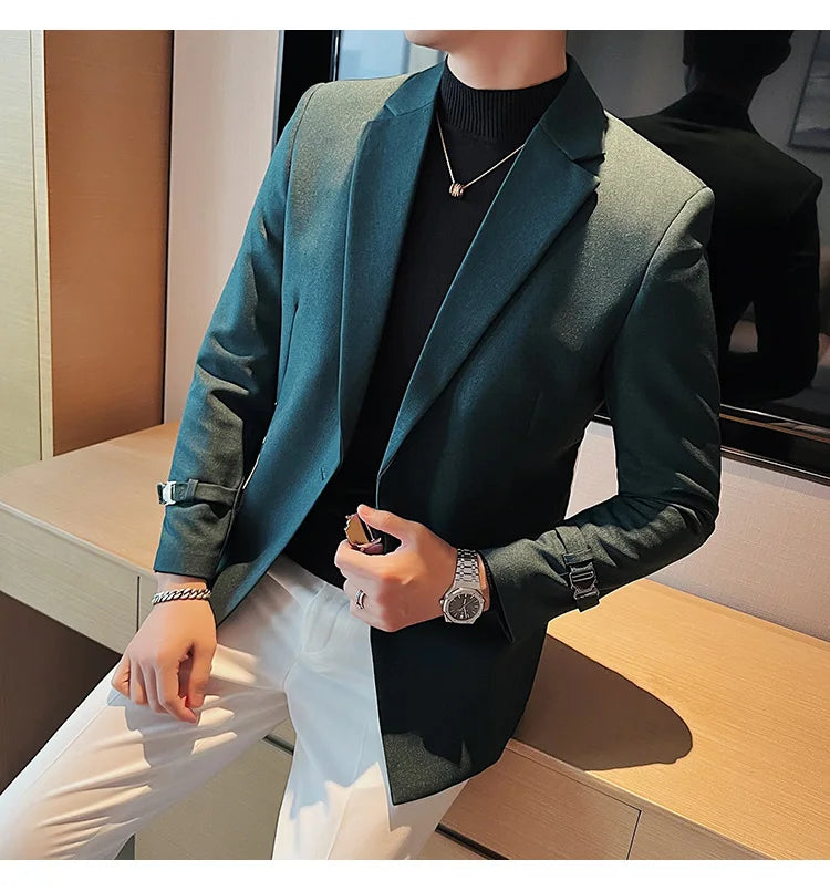2025 British Style Men Spring High Quality Business Tuxedo/Male Slim Fit Fashion Business Suit Jackets/Man Casual Blazers S-3XL