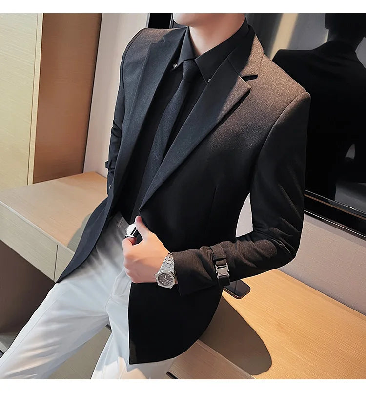 2025 British Style Men Spring High Quality Business Tuxedo/Male Slim Fit Fashion Business Suit Jackets/Man Casual Blazers S-3XL