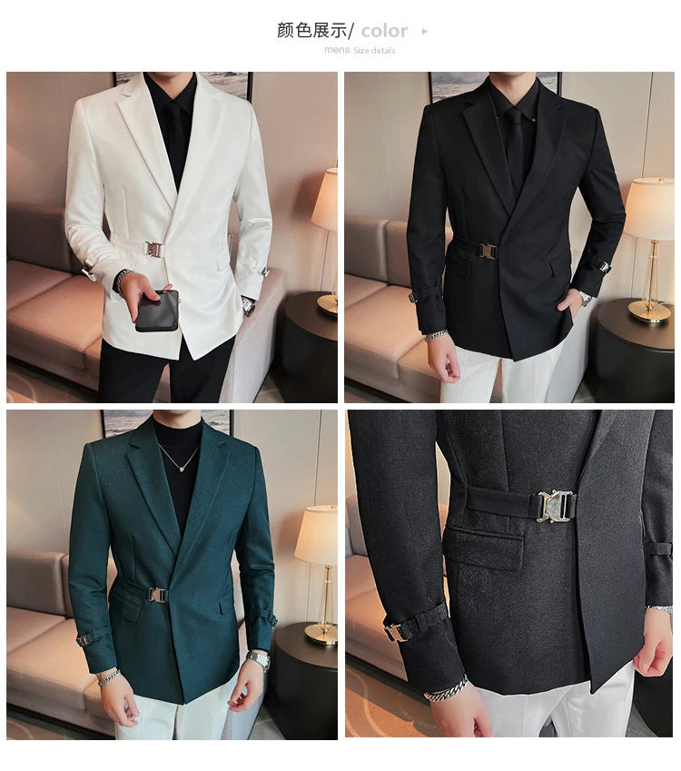 2025 British Style Men Spring High Quality Business Tuxedo/Male Slim Fit Fashion Business Suit Jackets/Man Casual Blazers S-3XL