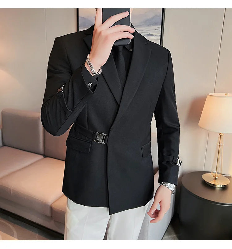 2025 British Style Men Spring High Quality Business Tuxedo/Male Slim Fit Fashion Business Suit Jackets/Man Casual Blazers S-3XL