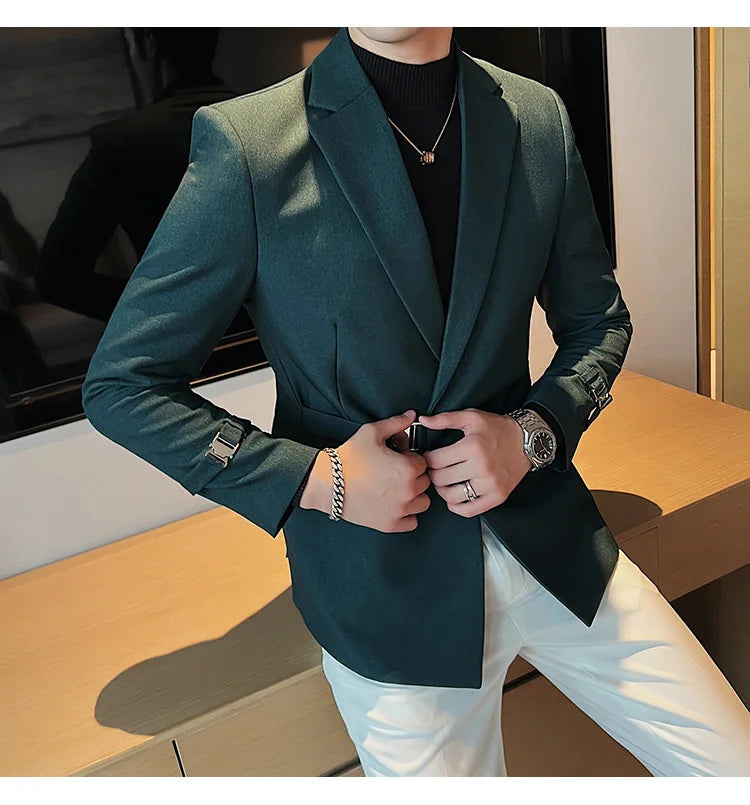2025 British Style Men Spring High Quality Business Tuxedo/Male Slim Fit Fashion Business Suit Jackets/Man Casual Blazers S-3XL