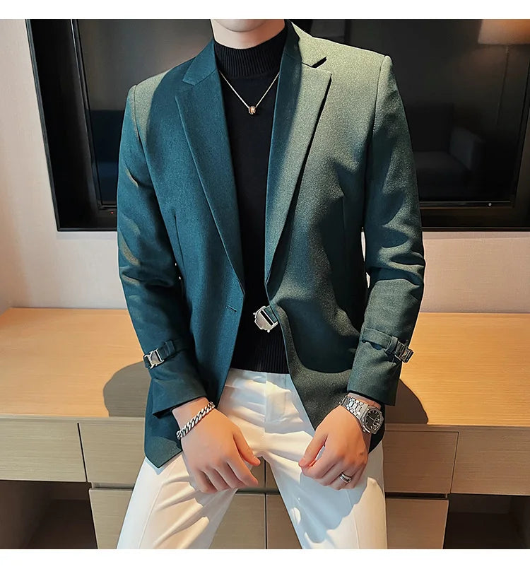 2025 British Style Men Spring High Quality Business Tuxedo/Male Slim Fit Fashion Business Suit Jackets/Man Casual Blazers S-3XL