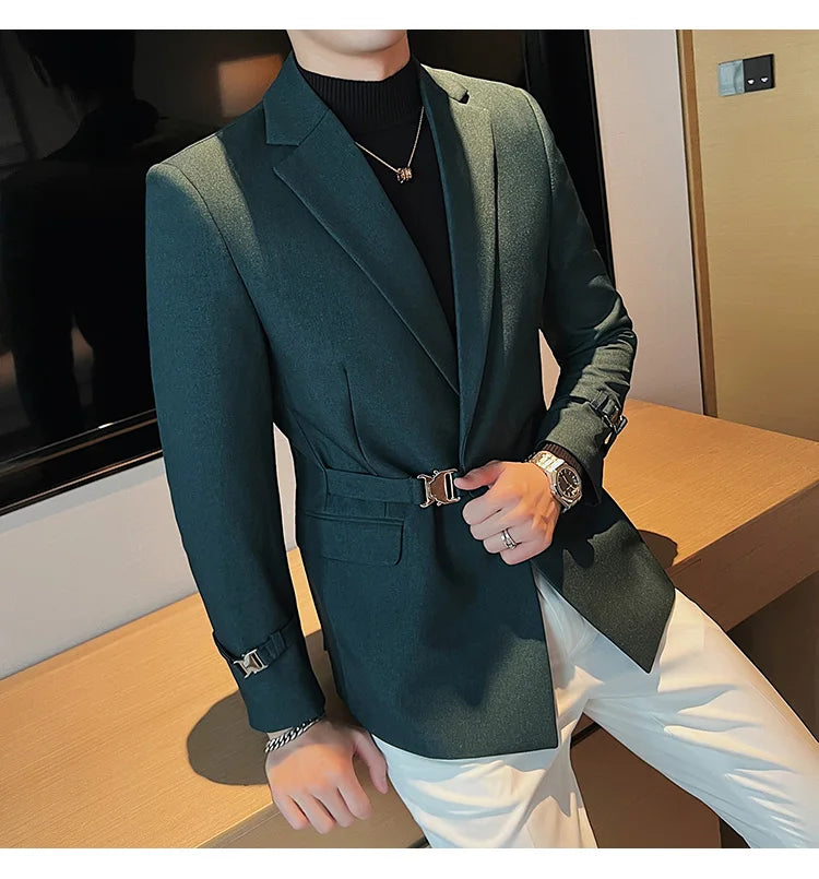 2025 British Style Men Spring High Quality Business Tuxedo/Male Slim Fit Fashion Business Suit Jackets/Man Casual Blazers S-3XL
