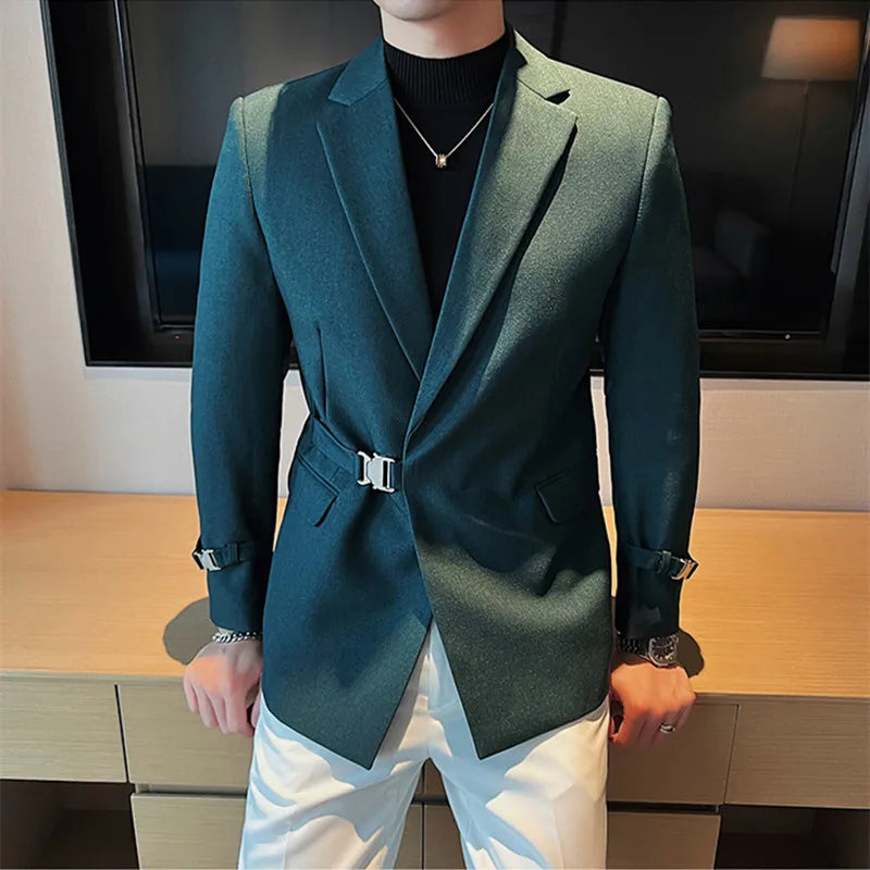 2025 British Style Men Spring High Quality Business Tuxedo/Male Slim Fit Fashion Business Suit Jackets/Man Casual Blazers S-3XL