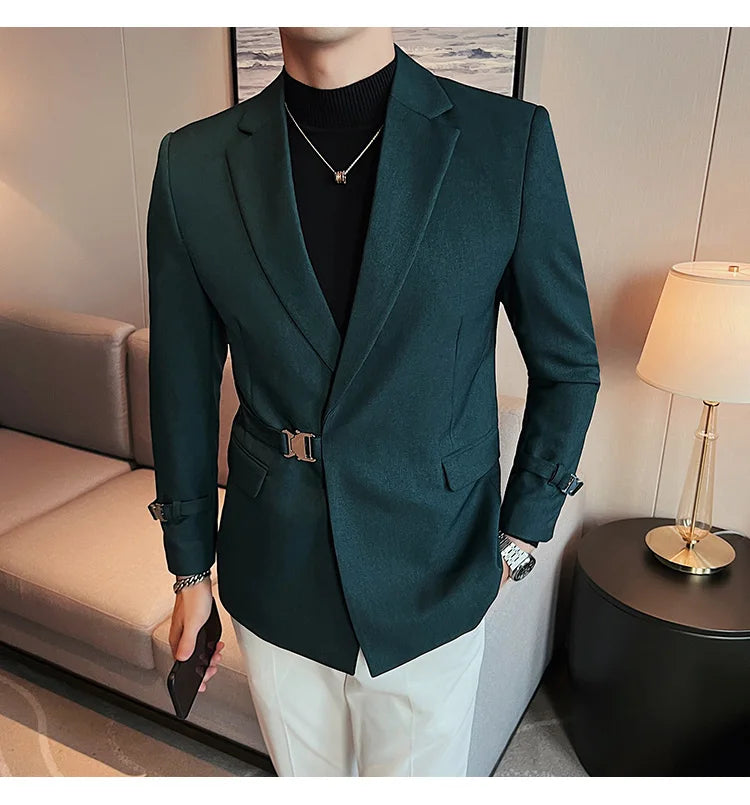 2025 British Style Men Spring High Quality Business Tuxedo/Male Slim Fit Fashion Business Suit Jackets/Man Casual Blazers S-3XL