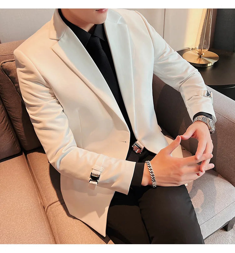 2025 British Style Men Spring High Quality Business Tuxedo/Male Slim Fit Fashion Business Suit Jackets/Man Casual Blazers S-3XL