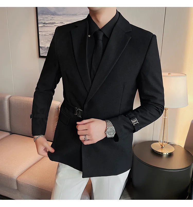 2025 British Style Men Spring High Quality Business Tuxedo/Male Slim Fit Fashion Business Suit Jackets/Man Casual Blazers S-3XL
