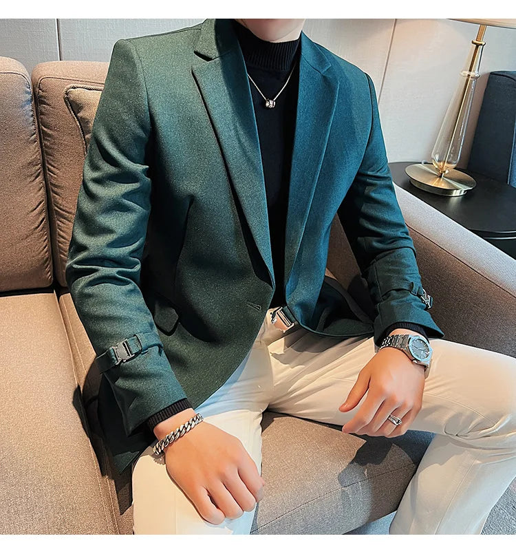 2025 British Style Men Spring High Quality Business Tuxedo/Male Slim Fit Fashion Business Suit Jackets/Man Casual Blazers S-3XL