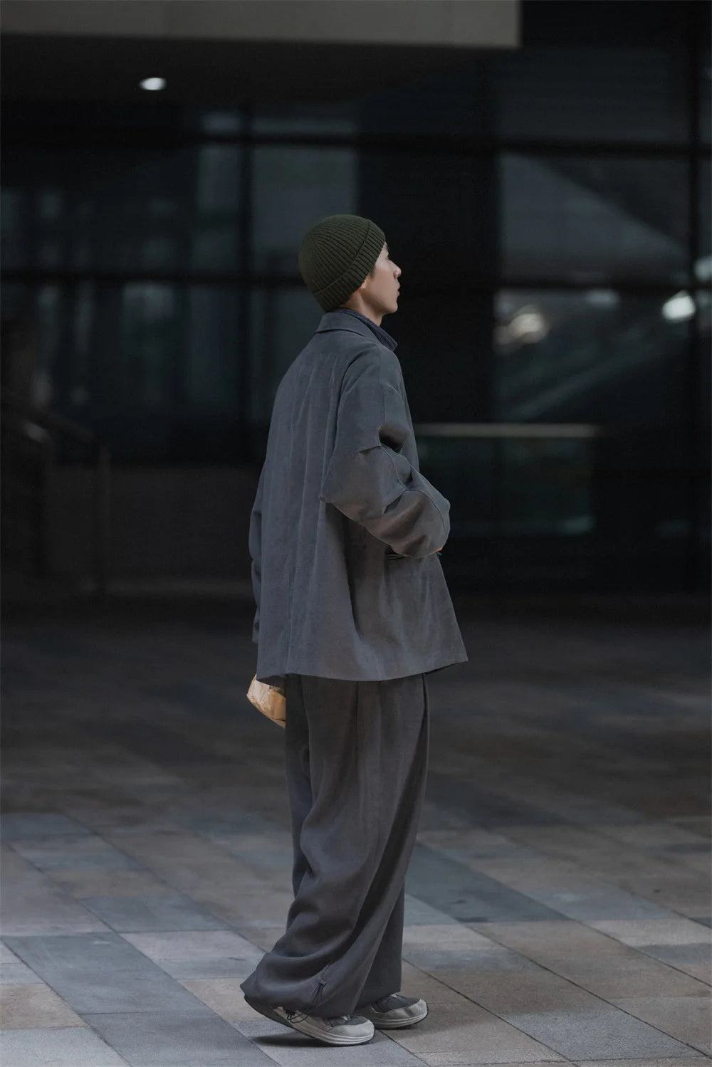 Autumn Men Double Breasted Japanese Streetwear Vintage Oversized Loose Casual Blazers Suit Jacket Male Coat Blaser Masculino
