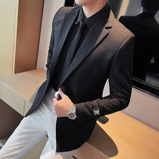 2025 British Style Men Spring High Quality Business Tuxedo/Male Slim Fit Fashion Business Suit Jackets/Man Casual Blazers S-3XL