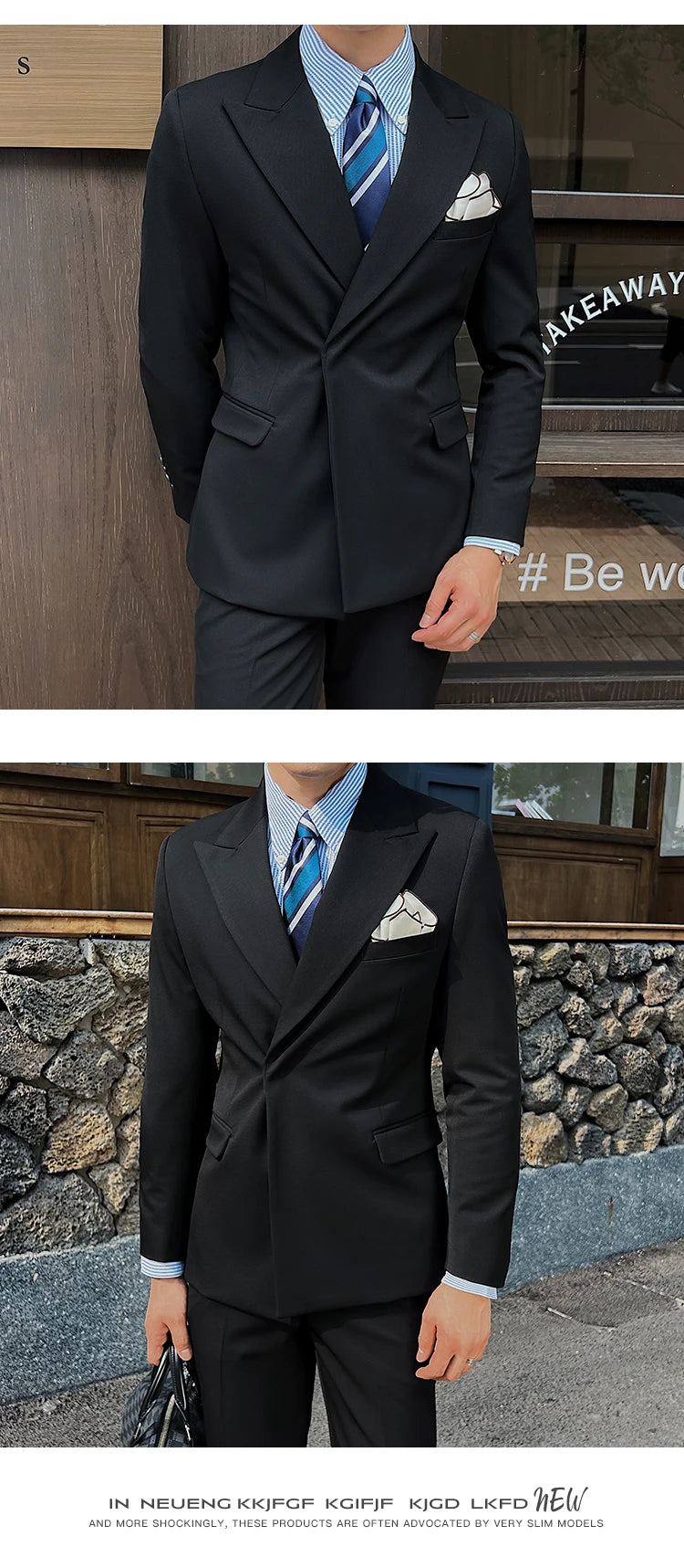 2025 New Trend Simple Temperament British Style (suit + Trousers) Fashion Handsome Light Luxury Slim Solid Color Two-piece Set
