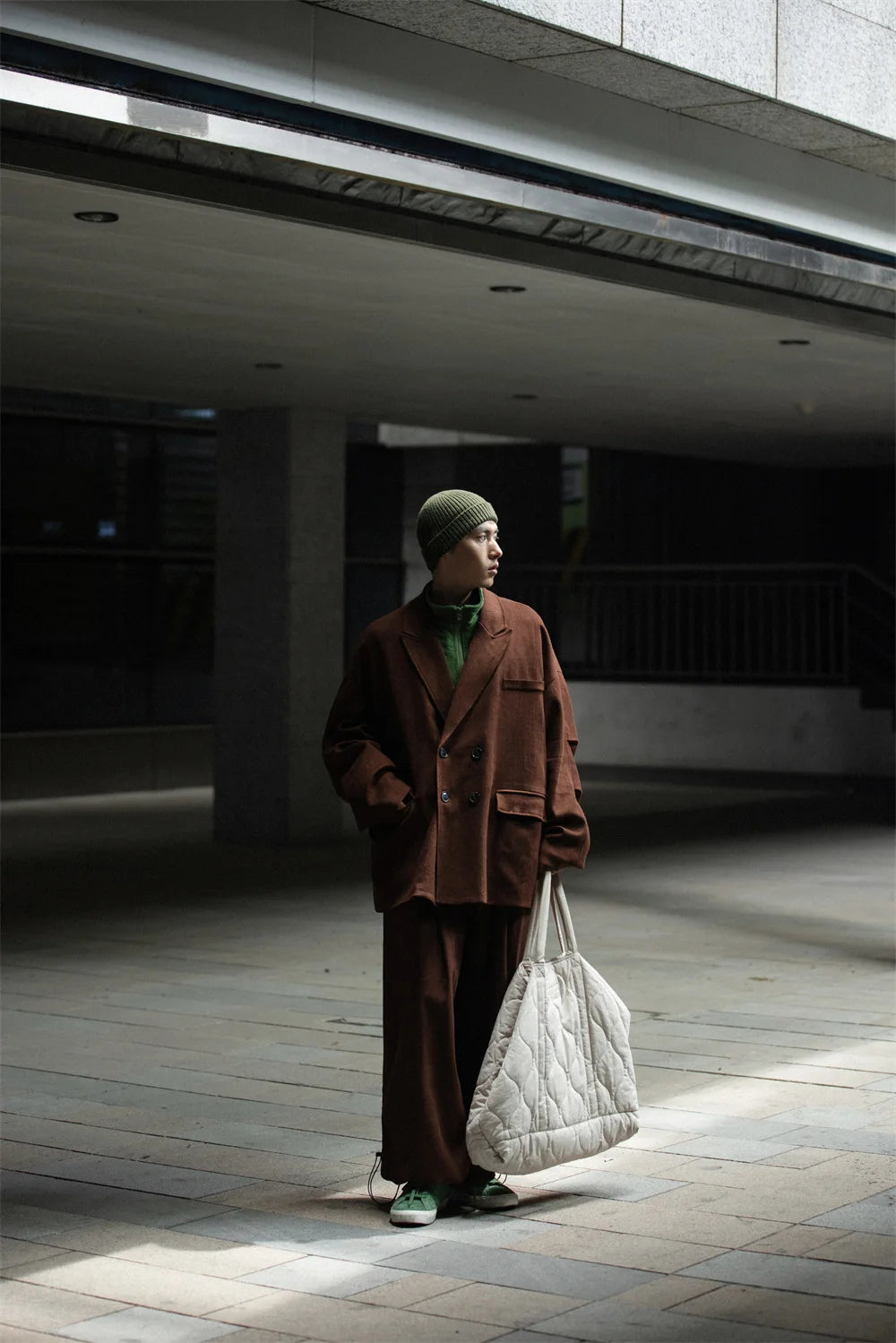 Autumn Men Double Breasted Japanese Streetwear Vintage Oversized Loose Casual Blazers Suit Jacket Male Coat Blaser Masculino
