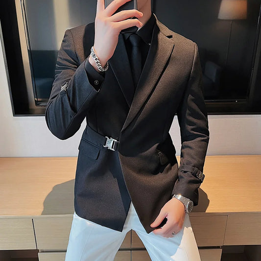 2025 British Style Men Spring High Quality Business Tuxedo/Male Slim Fit Fashion Business Suit Jackets/Man Casual Blazers S-3XL